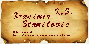 Krasimir Stanilović vizit kartica